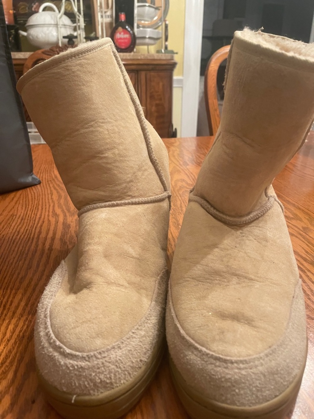 UGG Chestnut Suede Shearling Boots